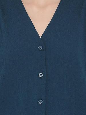 button up solid top - 17341761 - Standard Image - 5