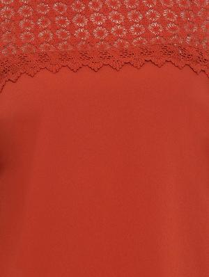 lace panel solid top - 17341797 - Standard Image - 5
