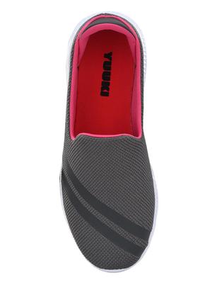 grey slip on sports shoes - 17342151 - Standard Image - 4