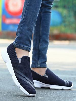 blue slip on sport shoes - 17342156 - Standard Image - 5