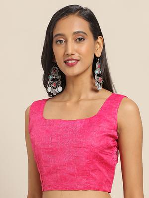 floral printed saree with blouse - 17342316 - Standard Image - 3