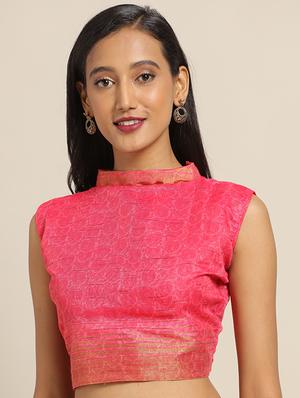 floral printed saree with blouse - 17342318 - Standard Image - 3