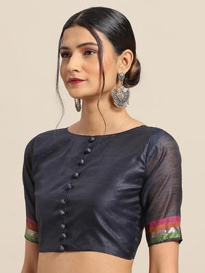 abstract banarasi saree with blouse - 17342353 - Standard Image - 3