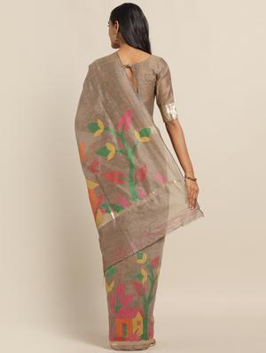 floral banarasi saree with blouse - 17342354 - Standard Image - 2