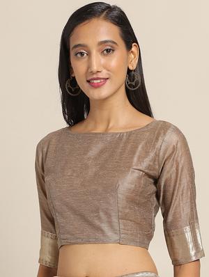 floral banarasi saree with blouse - 17342354 - Standard Image - 3