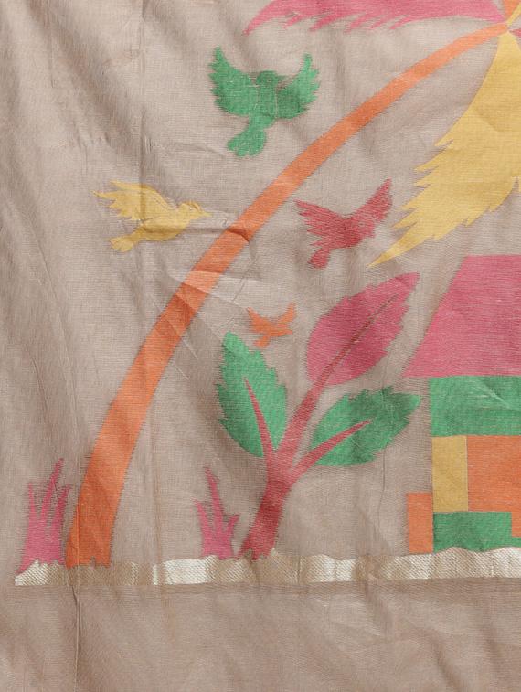 floral banarasi saree with blouse - 17342354 - Zoom Image - 4