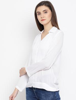 long sleeved solid top - 17342457 - Standard Image - 2