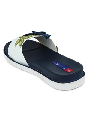 blue slip on slides - 17342569 - Standard Image - 3