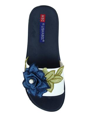 blue slip on slides - 17342569 - Standard Image - 4