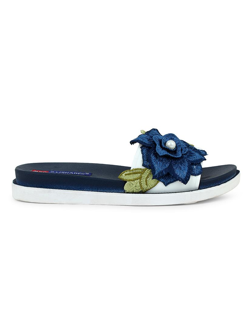 blue slip on slides - 17342569 - Zoom Image - 2