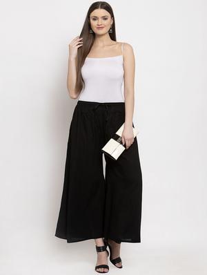 tie front flared palazzo - 17342803 - Standard Image - 4