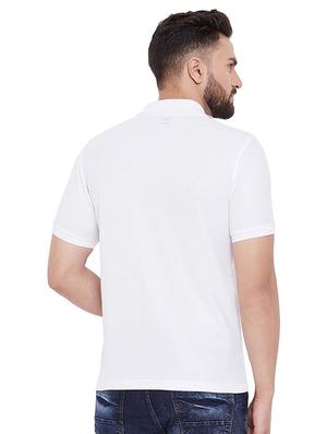 white solid polo t-shirt - 17342813 - Standard Image - 2