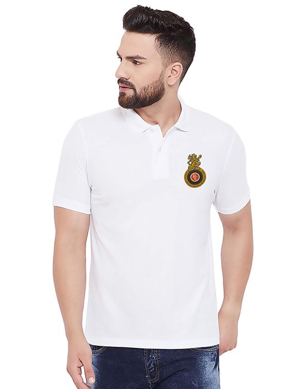 white solid polo t-shirt - 17342813 - Zoom Image - 1