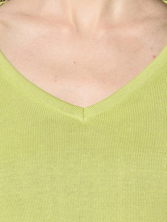v neck solid top - 17342825 - Zoom Image - 5