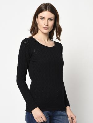 round neck solid top - 17342837 - Standard Image - 2