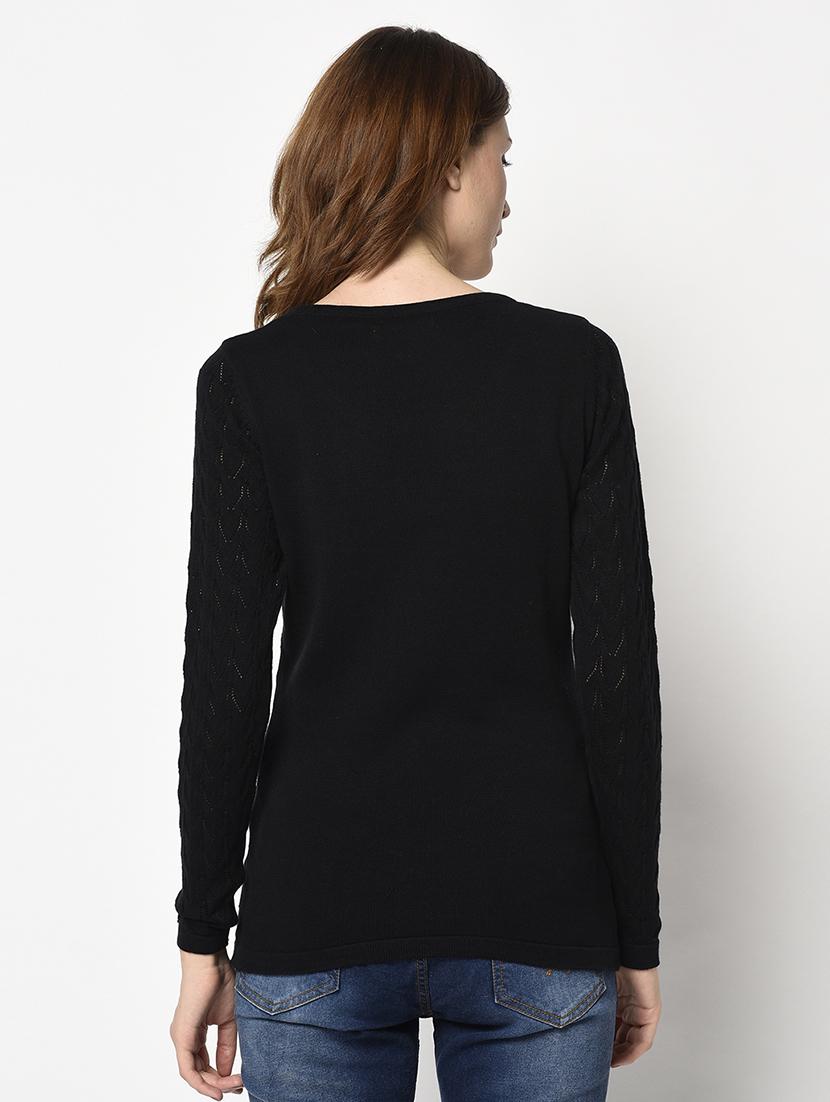 round neck solid top - 17342837 - Zoom Image - 3
