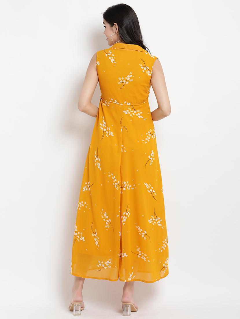 v-neck floral fit & flare dress - 17342886 - Zoom Image - 4