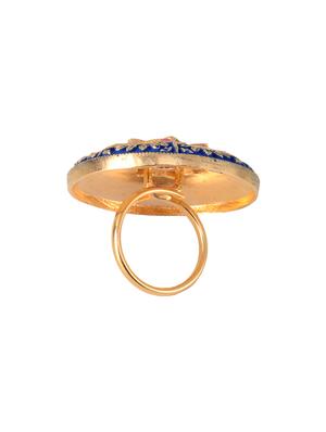 blue brass finger ring - 17342897 - Standard Image - 5