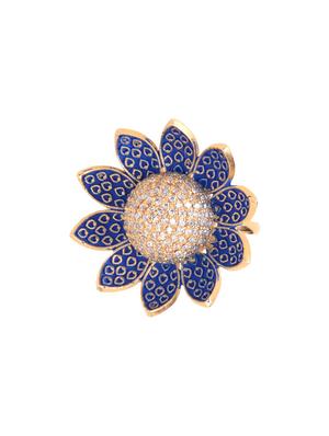 blue brass finger ring - 17342901 - Standard Image - 3