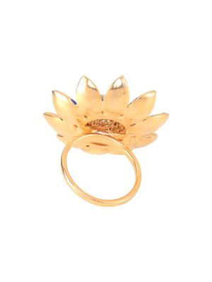 blue brass finger ring - 17342901 - Standard Image - 5
