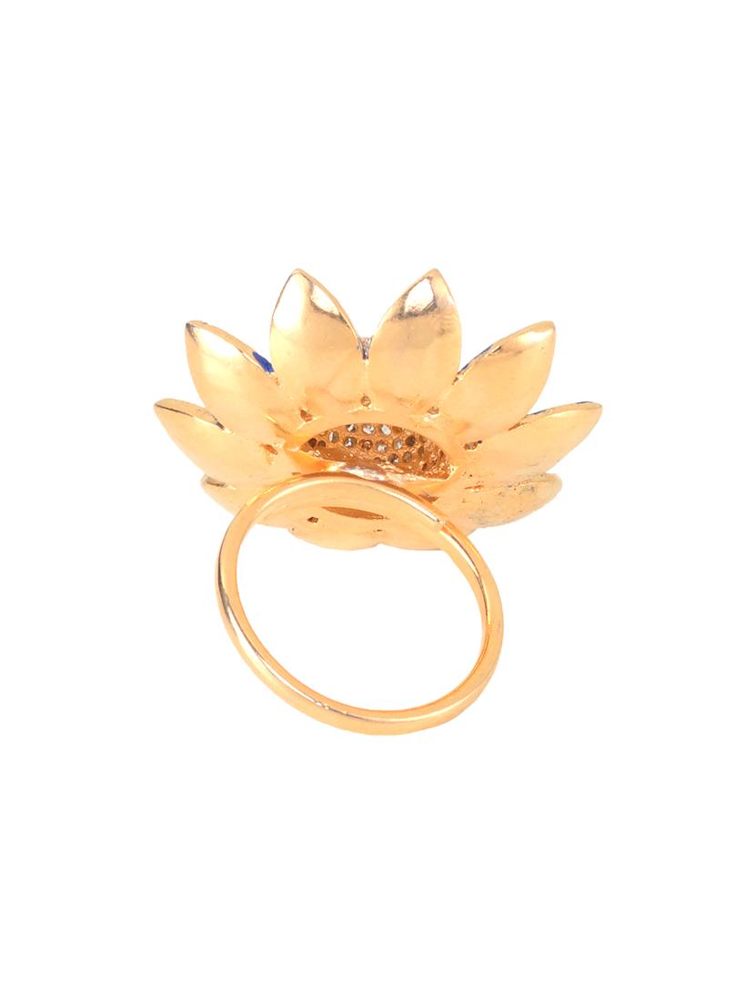 blue brass finger ring - 17342901 - Zoom Image - 5