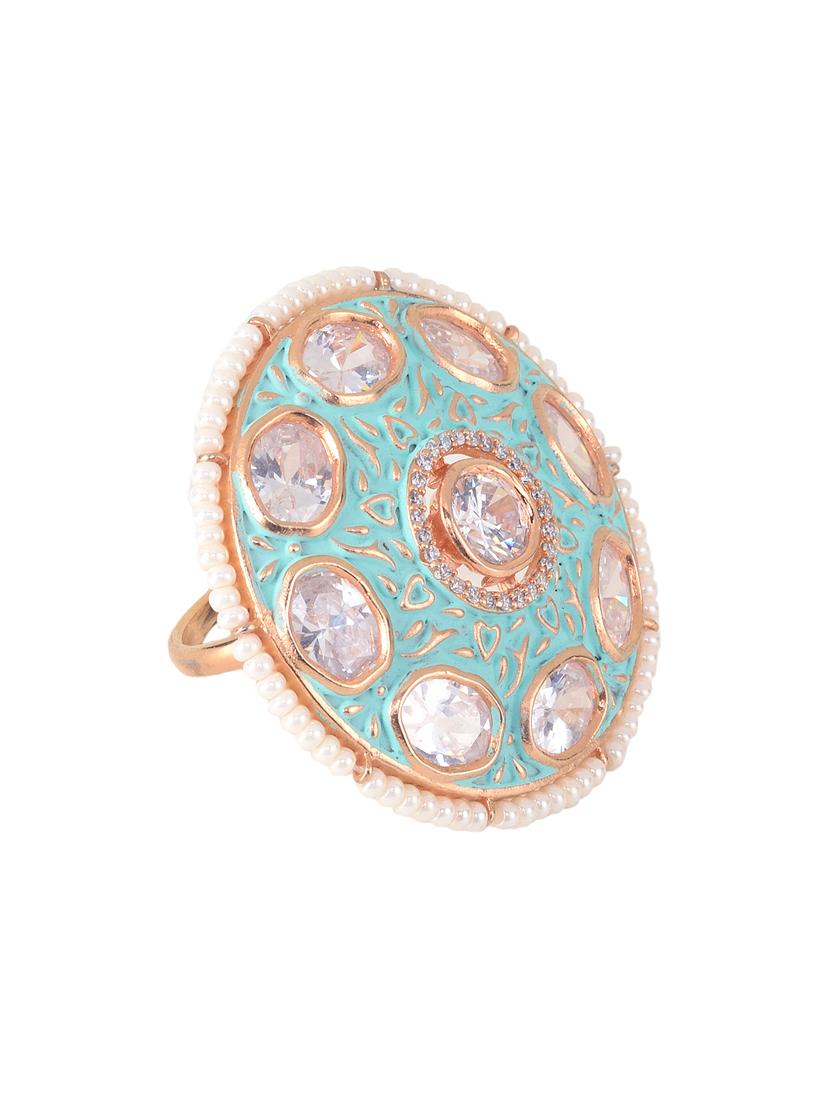 green brass finger ring - 17342902 - Zoom Image - 4