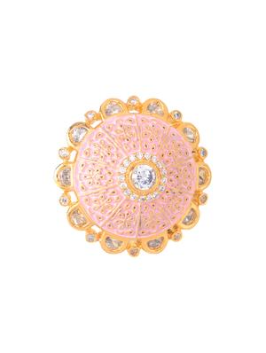 pink brass finger ring - 17342904 - Standard Image - 3