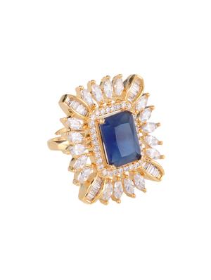 blue brass finger ring - 17342907 - Standard Image - 4
