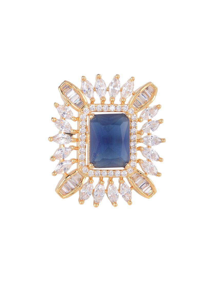 blue brass finger ring - 17342907 - Zoom Image - 2