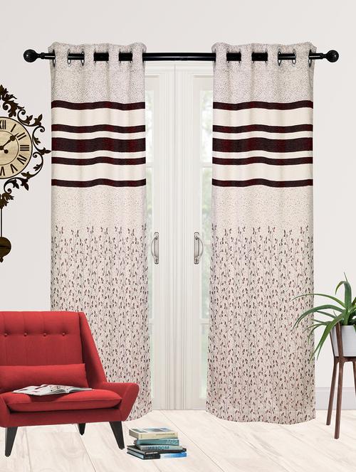 polyster jacquard door curtain (pack of 2) - 17342924 - Standard Image - 1