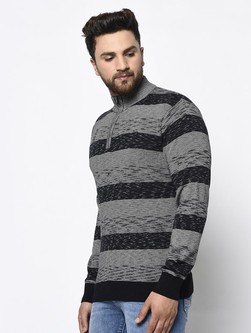grey striped pullover - 17342930 - Zoom Image - 2