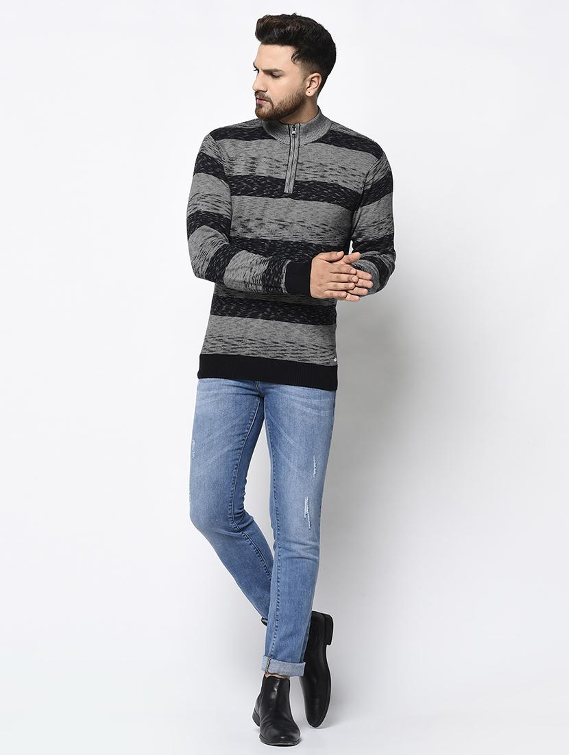grey striped pullover - 17342930 - Zoom Image - 4