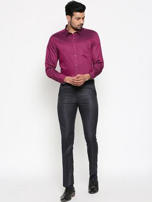 black solid flat front trousers formal trouser - 17342969 - Standard Image - 5