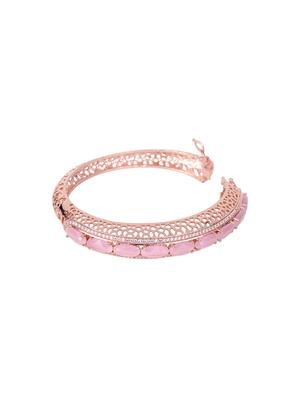 pink brass bangle bracelet - 17343017 - Standard Image - 3