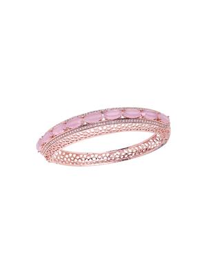 pink brass bangle bracelet - 17343017 - Standard Image - 4
