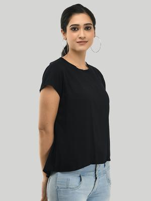 round neck solid tee - 17343059 - Standard Image - 2