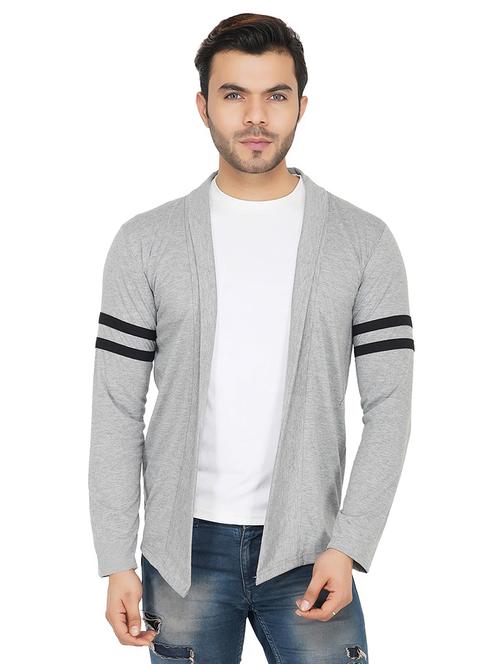 grey taped shrug - 17343079 - Standard Image - 1