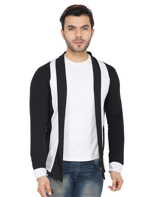 black color block shrug - 17343080 - Standard Image - 1