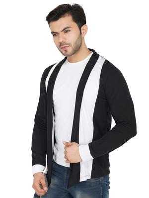 black color block shrug - 17343080 - Standard Image - 2