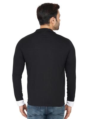 black color block shrug - 17343080 - Standard Image - 3