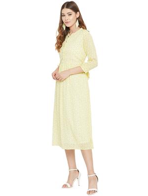 tie back printed a-line dress - 17343414 - Standard Image - 2