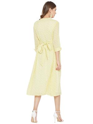 tie back printed a-line dress - 17343414 - Standard Image - 3