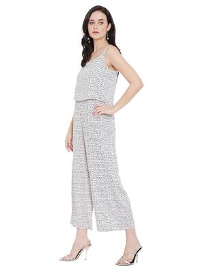 square neck layered full leg jumpsuit - 17343450 - Standard Image - 2