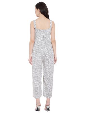 square neck layered full leg jumpsuit - 17343450 - Standard Image - 3