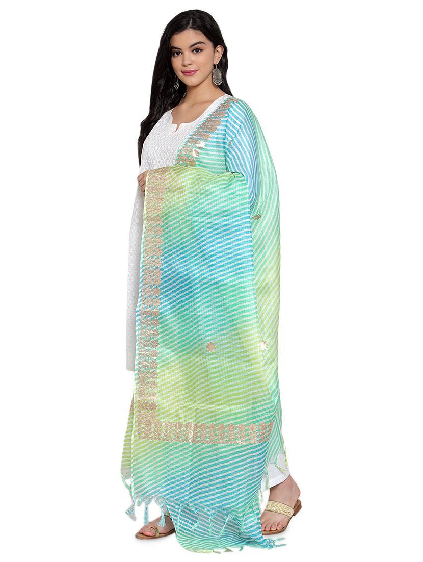 gota work leheriya dupatta - 17343487 - Zoom Image - 2