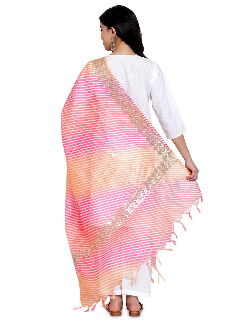 gota work leheriya dupatta - 17343488 - Zoom Image - 3