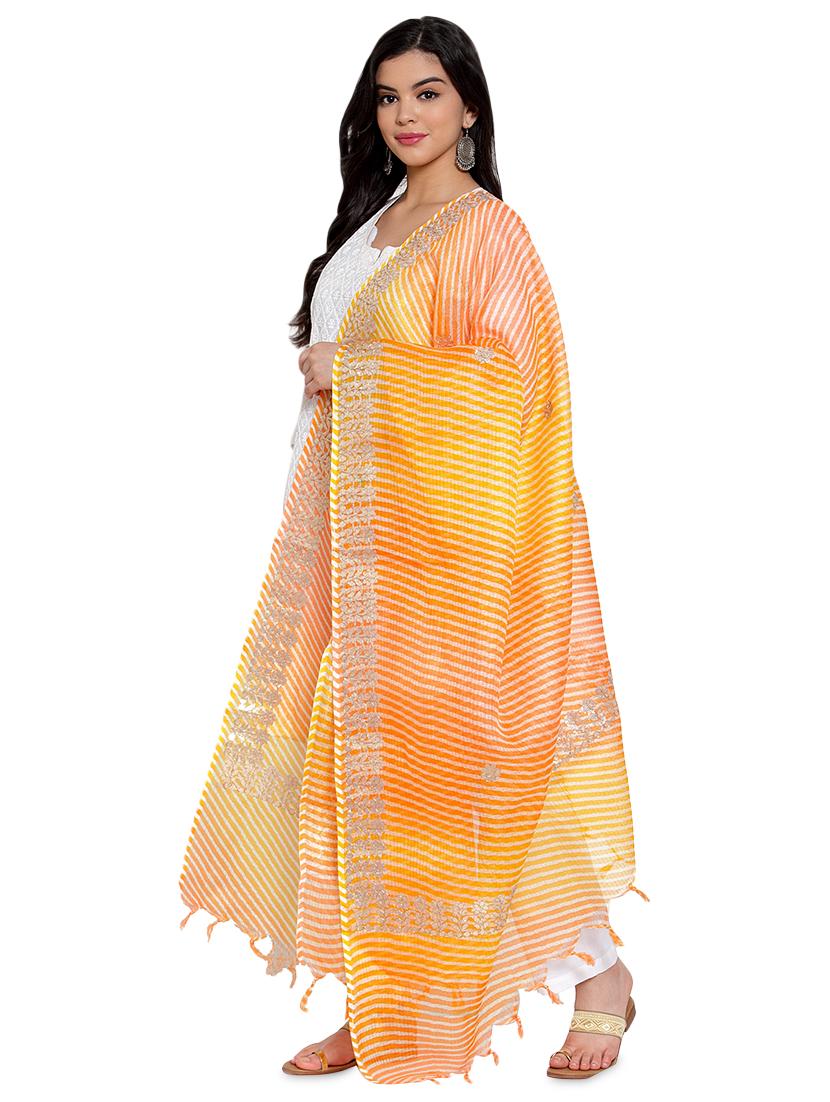 gota work leheriya dupatta - 17343489 - Zoom Image - 2
