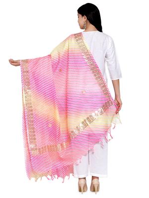 gota work leheriya dupatta - 17343490 - Standard Image - 3