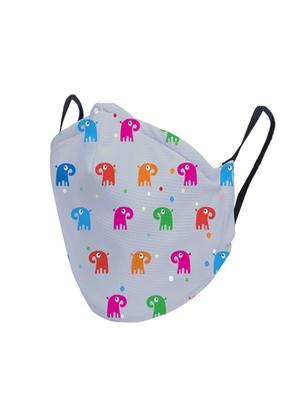 blue nonwoven printed mask - 17343604 - Standard Image - 3