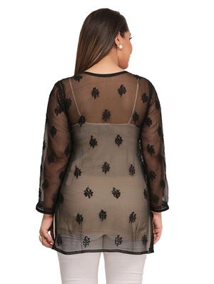 chikankari straight kurti - 17344414 - Standard Image - 3
